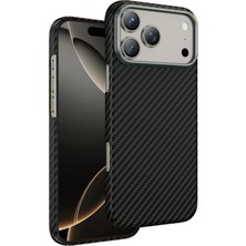 Keephone Apple iPhone 17 Pro Max Kılıf Magsafe Şarj Özellikli Ultra Slim Aramid Karbon Fiber Kevlar Kapak