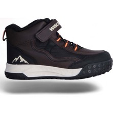 Moda Ayakkabı Visco 064 Siyah-Kahverengi Erkek Çocuk Kışlık Bot Ayakkabı