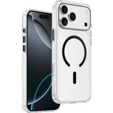 M.TK Moveteck Apple iPhone 17 Pro Max Kılıf Leke Bırakmaz Şeffaf Renkli Magsafe Halkalı Kapak
