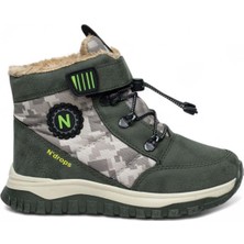 Moda Ayakkabı Ndrops M-888 Haki Erkek Çocuk Kışlık Bt Ayakkabı