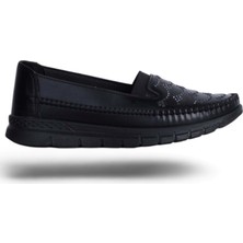 Moda Ayakkabı Wanetti 2156 Siyah Kadın Düz Babet Ayakkabı