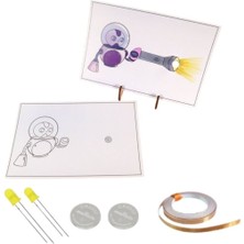 Eding Hikayeni Yarat Hover Bot Kağıt Devre Kiti - Fen Deneyi , Bakır Iletken Bant ,CR2032 Pil ,5mm LED