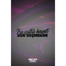 Aydın Garage Bu Işıltılı Hayatı Ben Seçmedim Yazı Jdm Araba-Motosiklet Cam Etiket Sticker 22X6,2CM
