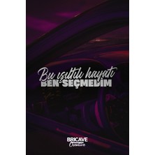 Aydın Garage Bu Işıltılı Hayatı Ben Seçmedim Yazı Jdm Araba-Motosiklet Cam Etiket Sticker 22X6,2CM