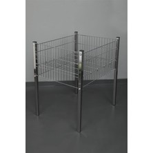 Modern Raf 60*80 Profil Ayaklı Krom Ekonomik Sepet