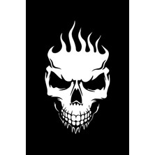 Aydın Garage Kuru Kafa Araba, Motorsiklet, Kask, Laptop, Cam Sticker 15X9 cm