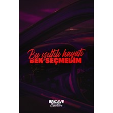 Aydın Garage Bu Işıltılı Hayatı Ben Seçmedim Yazı Jdm Araba-Motosiklet Cam Etiket Sticker 22X6,2CM