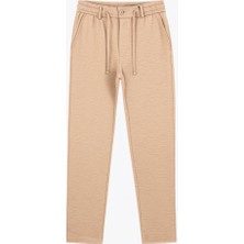 CGA Erkek Modal Kumaş Beli Lastikli Ipli Camel Pantolon
