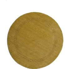 Kilim Co. Lori Bej Renk Modern Yuvarlak El Dokuma Halısı 150X150 cm (2.25 M²)