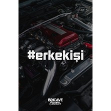 Aydın Garage Erkek Işi Yazı Jdm Araba-Motosiklet Cam Etiket Sticker 20X4,4CM