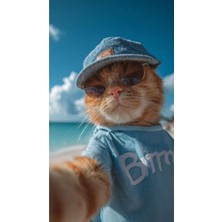 Aydın Garage Kedi Kapı Direk Kaplama Folyosu Baskılı Sticker Sağ-Sol 2 Adet 22*50 cm