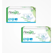Flexi Life Yetişkin Tekstil Yüzeyli Bel Bantlı Hasta Bezi (M) Medium 30'lu Paket x 2 Paket