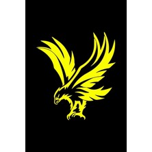 Aydın Garage Uçan Kartal Oto Sticker, Motorsiklet Sticker, Kask Sticker 14X12 cm