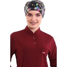 Tesettür Bone - 5007 Siyah Kelebek