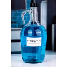 Naturelove Dekoratif Cam Yumuşatıcı Şişesi 1500 ml Siyah Kapaklı