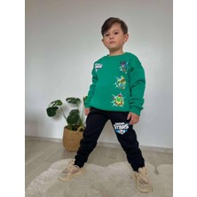 Cg Kids Brawl Stars Temalı Erkek Çocuk 3 Iplik Şardonlu Alt Üst Takım Süper Kalite Kumaş Sırt Baskı Detay