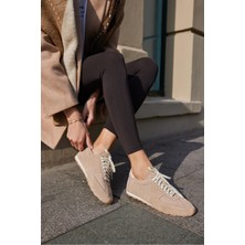 Angelina Jones Tores Kadın Kahverengi Gercek Suet Bagcıklı Sneaker