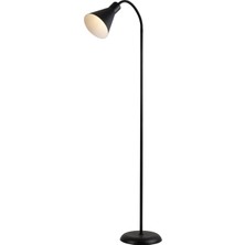 Apliqa Testa Metal Oynar Başlıklı Ayaklı Abajur Siyah Lambader