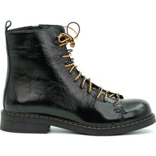 Tuna Hakiki Deri Fermuarlı Kadın Bot Kauçuk Taban - B617310