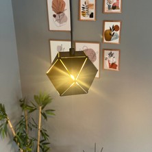 Bamyum Lotus Siyah Tekli Avize Sarkıt Lamba Salon Yatak Odası Antre Avizesi