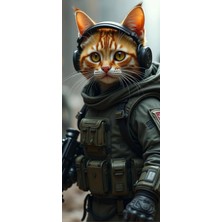 Aydın Garage Kedi Kapı Direk Kaplama Folyosu Baskılı Sticker Sağ-Sol 2 Adet 22*50 cm