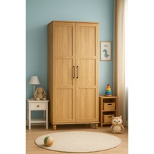 Arion Kids Alin Wood Genç Odası Dolabı | %100 MDF Malzeme | REHAU Kaplama Kapaklar |  Ağaç Ayaklar | Yüksek Kalite