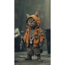 Aydın Garage Kedi Kapı Direk Kaplama Folyosu Baskılı Sticker Sağ-Sol 2 Adet 22*50 cm