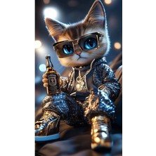 Aydın Garage Kedi Kapı Direk Kaplama Folyosu Baskılı Sticker Sağ-Sol 2 Adet 22*50 cm