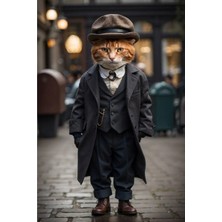 Aydın Garage Kedi Kapı Direk Kaplama Folyosu Baskılı Sticker Sağ-Sol 2 Adet 22*50 cm