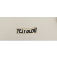 Üçel “jest Oldu” Yapışkanlı Araç Sticker Yazı-Araç Arkası Yazı-Oto Cam Etiket Sticker Yazı