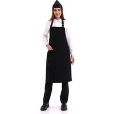 Askılı Önlük Cepli - 48 Siyah