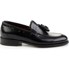 Bambi Siyah Hakiki Deri Erkek Klasik Ayakkabı E01442500114