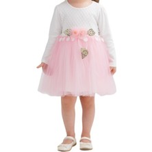 Kız Çocuk Prenses Tüllü Çiçekli Elbise