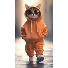 Aydın Garage Kedi Kapı Direk Kaplama Folyosu Baskılı Sticker Sağ-Sol 2 Adet 22*50 cm