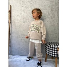 Cg Kids London League Süzüne Nakış Işlemeli 3 Iplik Alt Üst Takım Süper Kalite Kumaş