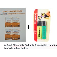 6 Sınıf Classmate 36 Hafta Denemeleri Seti Mat+Fen+Türkçe+Sosyal
