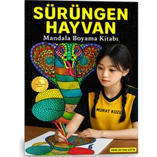 Enine Boyuna Eğitim Sürüngen Hayvanlar Mandala Boyama Kitabı (48 Mandala)