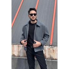 İnpool Gömlek Yaka, Oversize-Fit, Old Money Culture, Düğmeli, Kaşe Kumaş Ceket 24USEC05