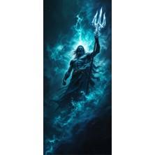 Aydın Garage Poseidon Kapı Direk Kaplama Folyosu Baskılı Sticker Sağ-Sol 2 Adet 22*50 cm