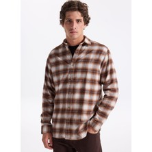 Jack & Jones Normal Kahve Erkek Gömlek 12279546_JJJOSHUA Check Shırt Ls