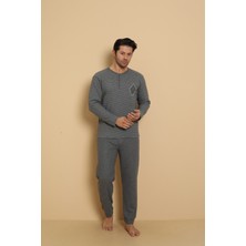 Wordex Flk 7008 Interlok Kışlık Pijamalı Erkek Pijama Takımı