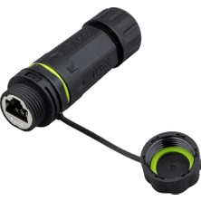 Mn6 MN808F Dişi-Dişi IP68 Su Geçirmez RJ45 Konnektör | Kapaklı, Dış Mekân Ethernet Bağlantısı