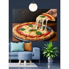 Artmeg Taze Pizzadan Eriyen Peynir Dekoratif Kanvas - Mdf Ahşap Tablo