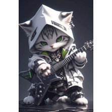 Aydın Garage Kedi Kapı Direk Kaplama Folyosu Baskılı Sticker Sağ-Sol 2 Adet 22*50 cm