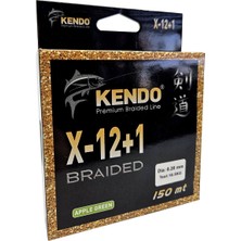 Kendo X-12+1 Braided 150m Apple Green Örgü İp 0,16mm