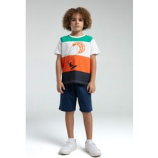 Roly Poly Renkli Erkek Çocuk Kısa Kol Bermuda Şortlu Pijama Takım