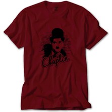 Charlie Chaplin Wall Kırmızı Tişört Liyada