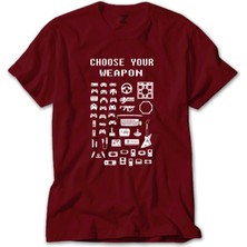 Choose Your Weapon Kırmızı Tişört Liyada