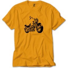 Chopper Motorsiklet Sarı Tişört Liyada