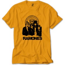 Ramones Logo And Group Sarı Tişört Liyada